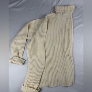 Polo Ralph Lauren Cream Ribbed Men’s Turtleneck Sweater Vintage Rare